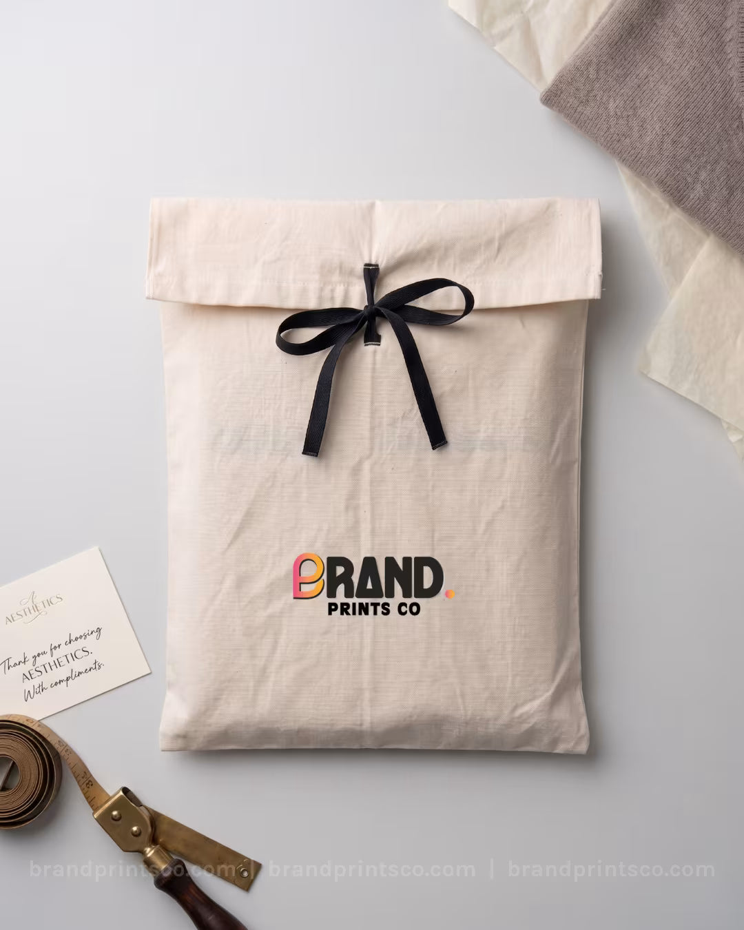 Custom Cotton Garment Envelope Bag(130 GSM, 100% Cotton)