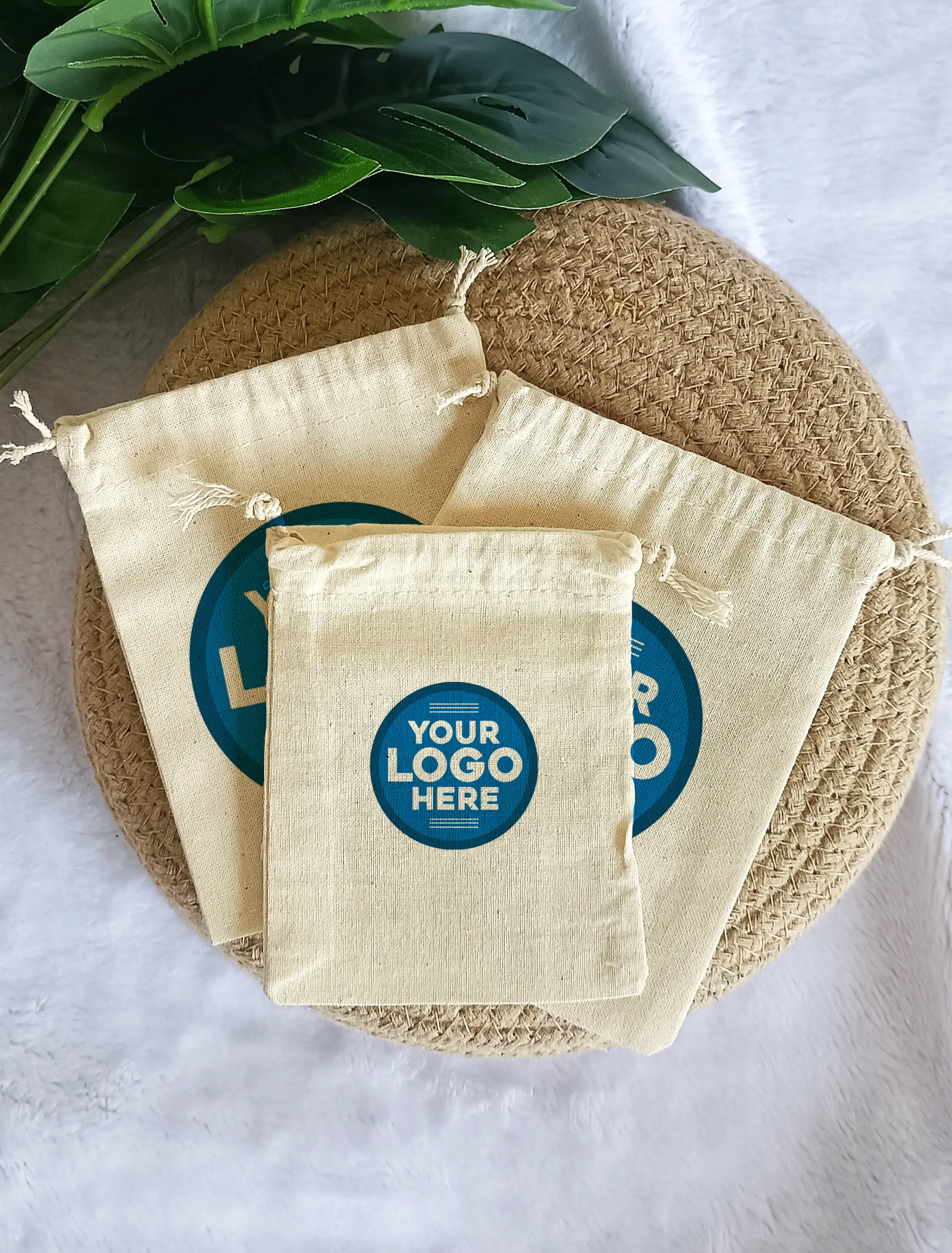 Custom Cotton Drawstring Pouches - Personalized Printed Fabric Bags for ...