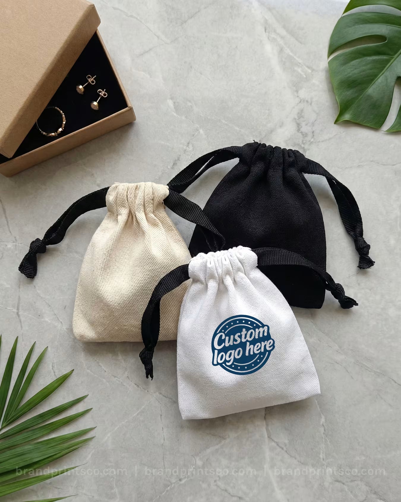 Custom Canvas Drawstring Pouch