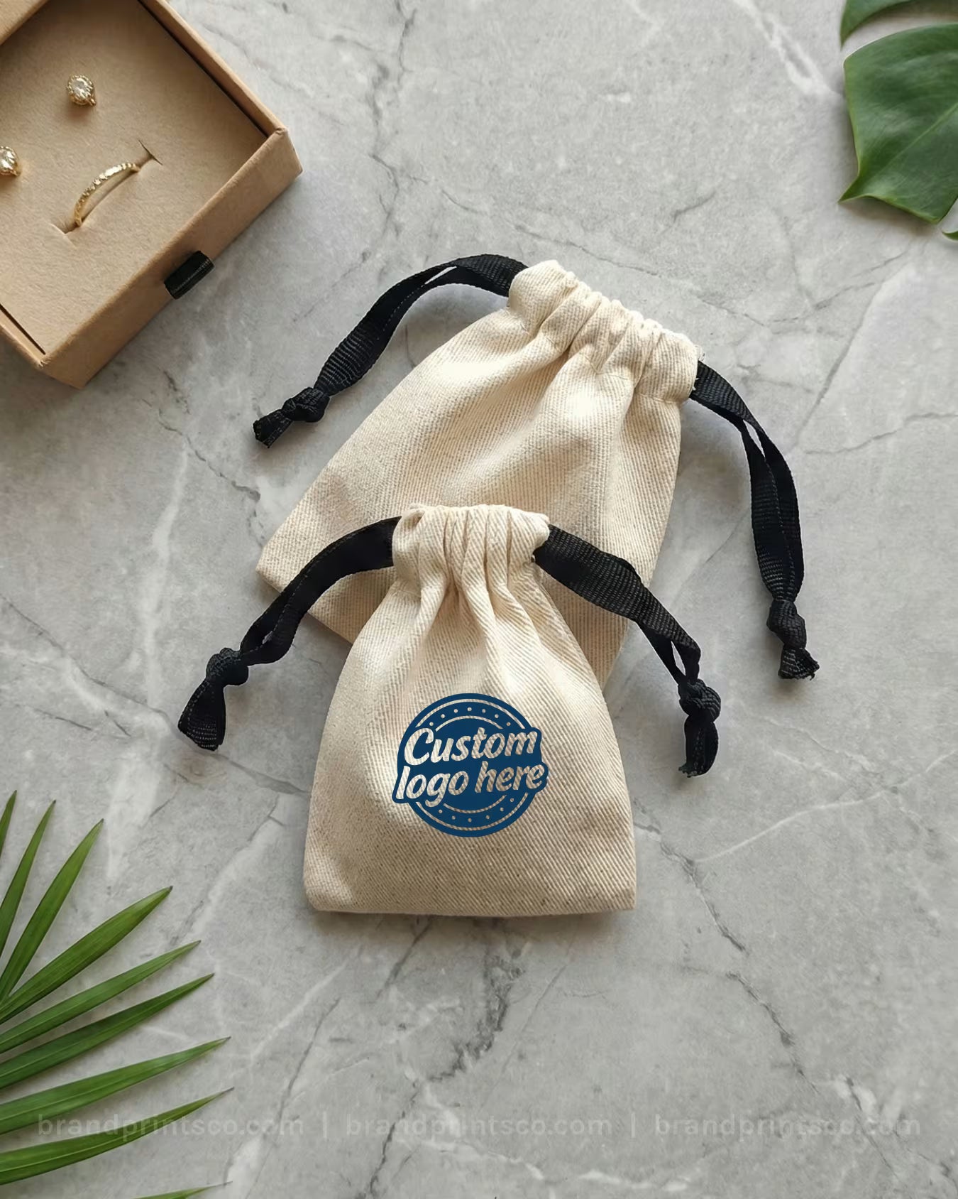 Custom Canvas Drawstring Pouch