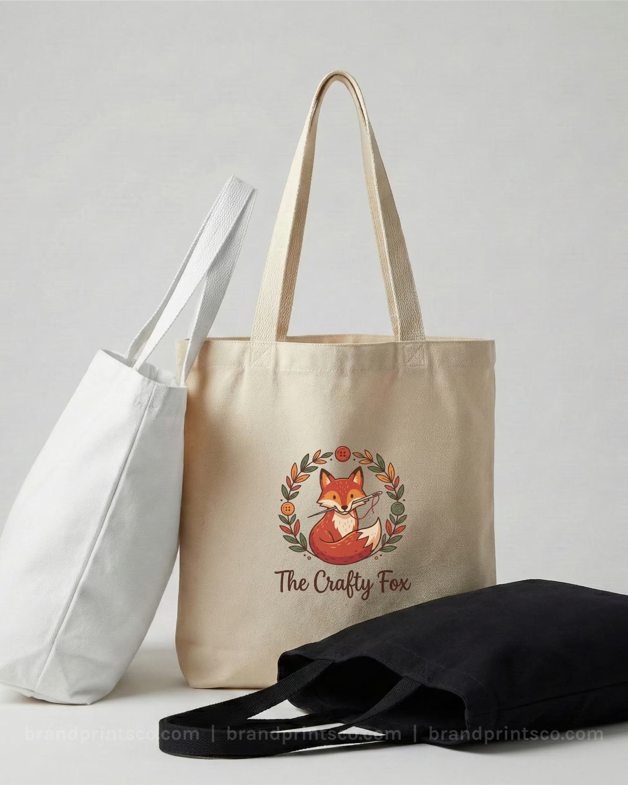 Custom Cotton Canvas Tote Bags(220 GSM) - MOQ 50 | Multi-Color Printing