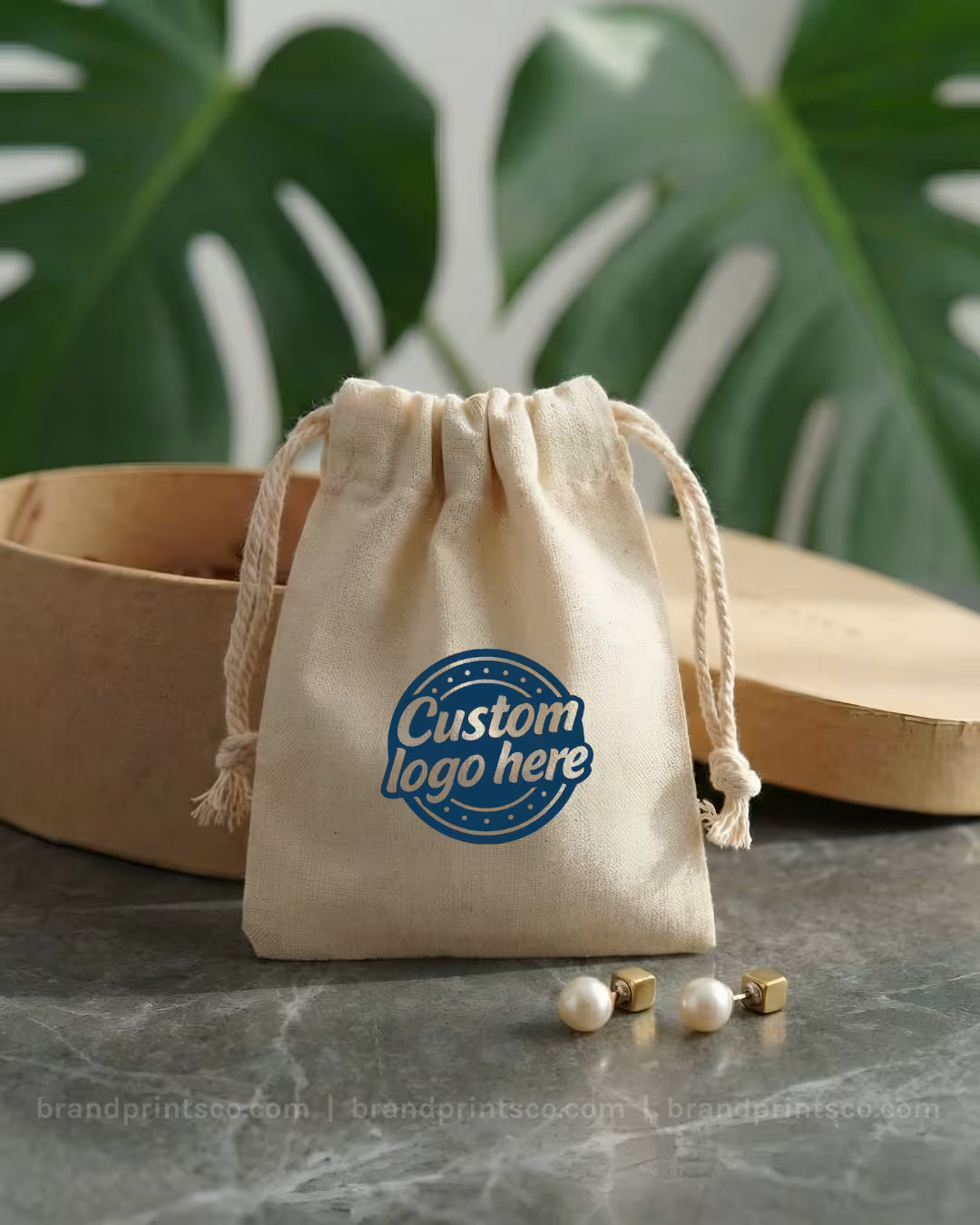 Custom Cotton Drawstring Pouches - Personalized Printed Fabric Bags for ...