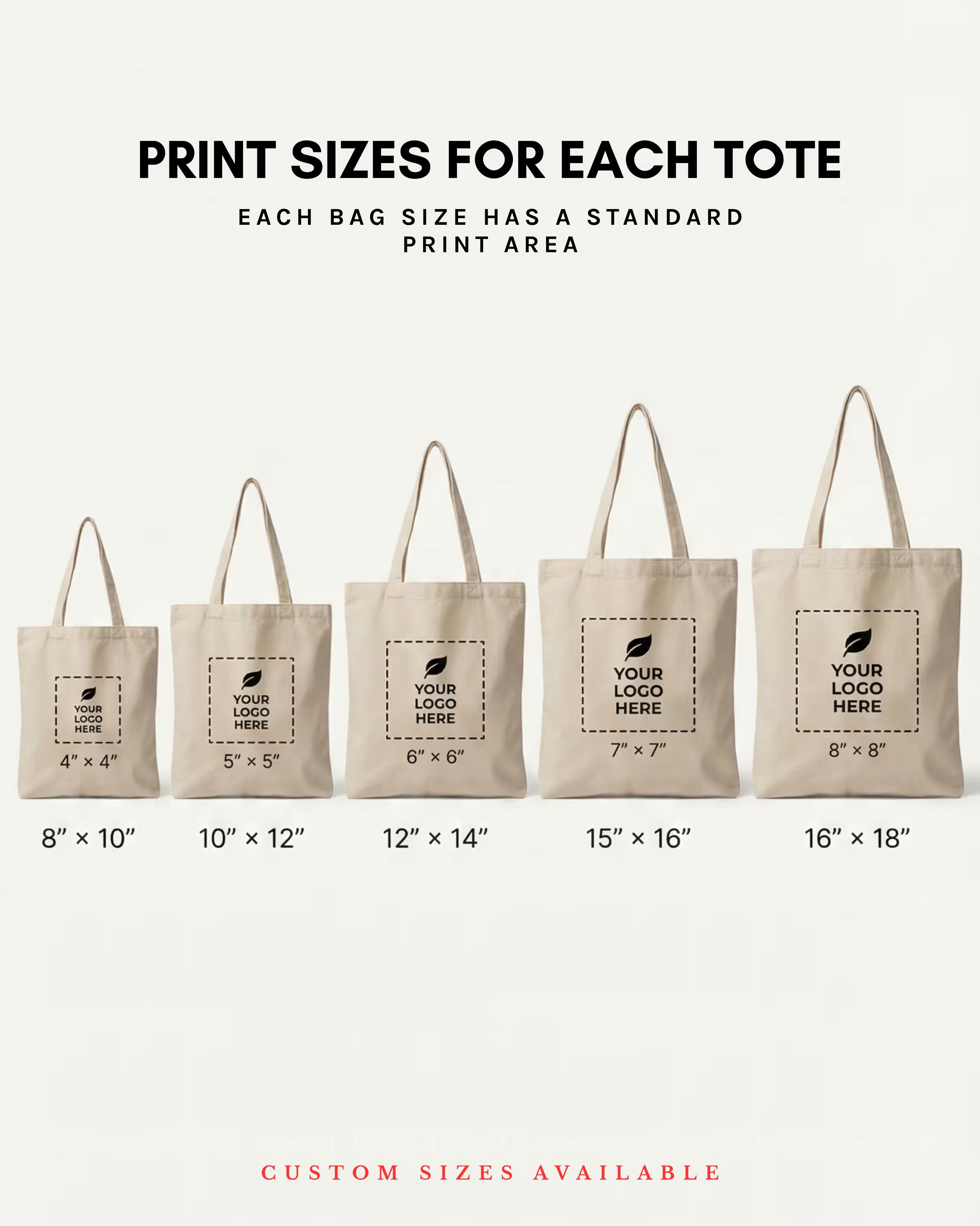 Custom Cotton Canvas Tote Bags(220 GSM) - MOQ 50 | Multi-Color Printing