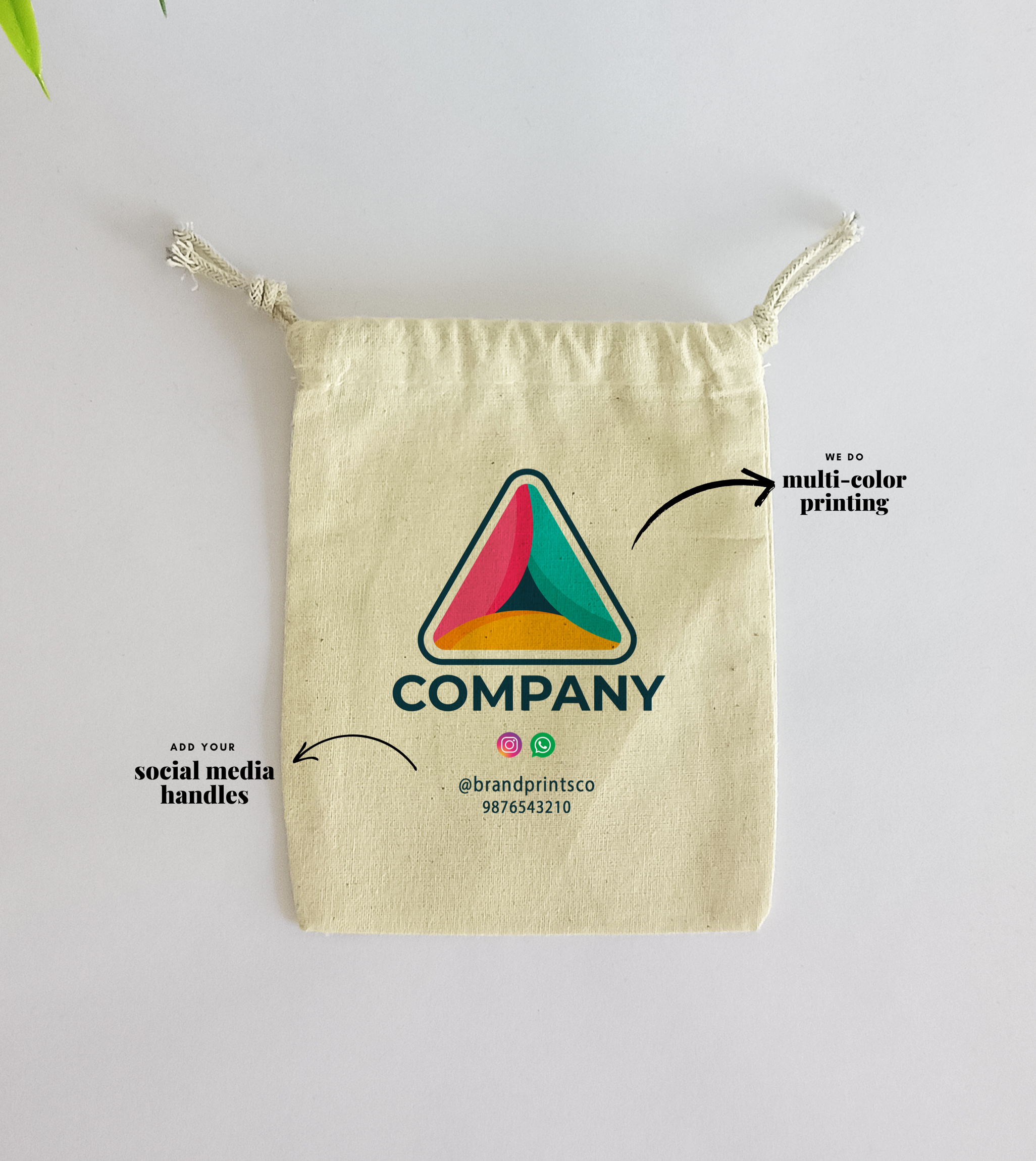 Custom Cotton Drawstring Pouches